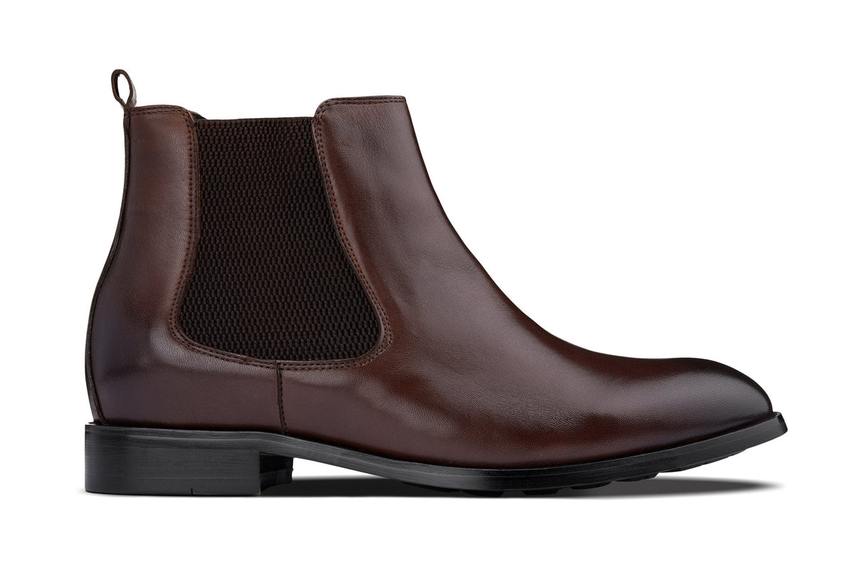 CALTO - Y72231 - 2.8 Inches Taller (Coffee Brown) - Chelsea Boots