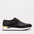 The Avelon Black Leather Men Sneaker