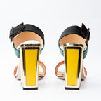 The Niger Block Heel Multicolor Leather Women Sandal