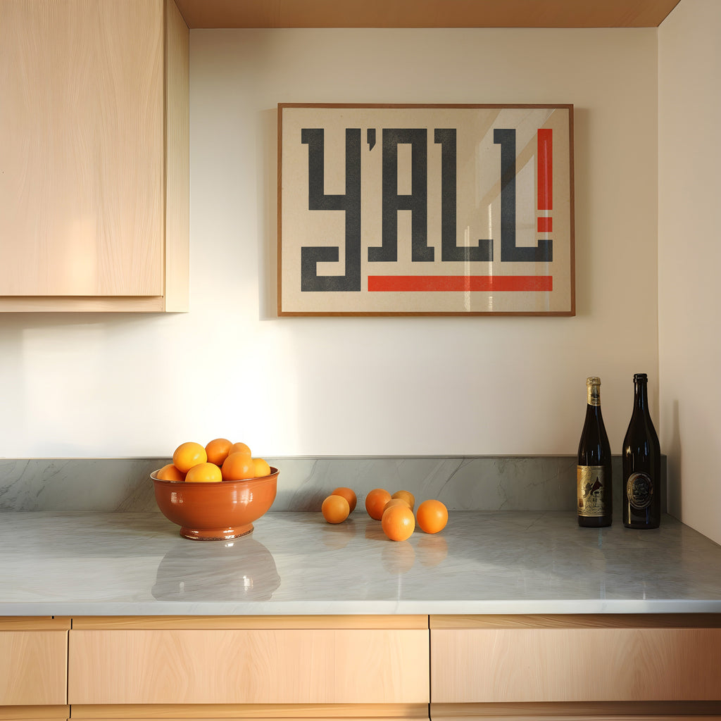 Y'all Typography Art Print