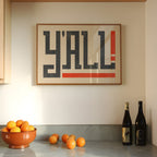 Y'all Typography Art Print