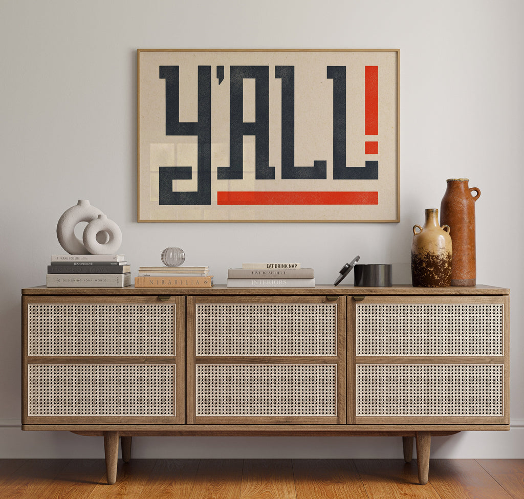 Y'all Typography Art Print