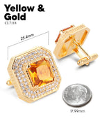 Large Square Crystal Diamond Cufflinks CL71XX