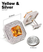 Large Square Crystal Diamond Cufflinks CL71XX