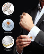 Large Square Crystal Diamond Cufflinks CL71XX
