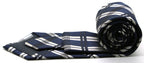 Mens Dads Classic Navy Stripe Pattern Business Casual Necktie & Hanky Set Z-3
