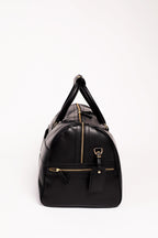 Beverly Hills Carryall Duffle Leather Bag in Black
