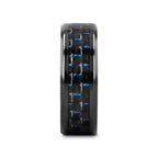 ZAYDEN Black Titanium Ring with Blue & Black Carbon Fiber Inlay and Bevels - 8mm