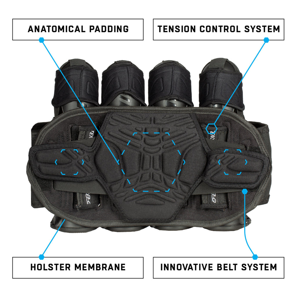 Zero G 2.0 Harness - Black/Red - 4+3+4