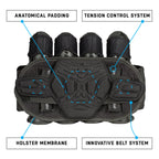 Zero G 2.0 Harness - Black/Red - 4+3+4