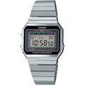 Casio Men's Vintage Stainless Steel Digital Watch Silver - A-700W-1ACF