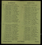Doutrichs 1920 West End Twilight Base Ball League 2.5x5 Pocket Schedule