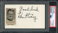 Ken Strong HOF Signed/Inscribed Cut Photo on 3x5 Card Giants PSA/DNA 188288