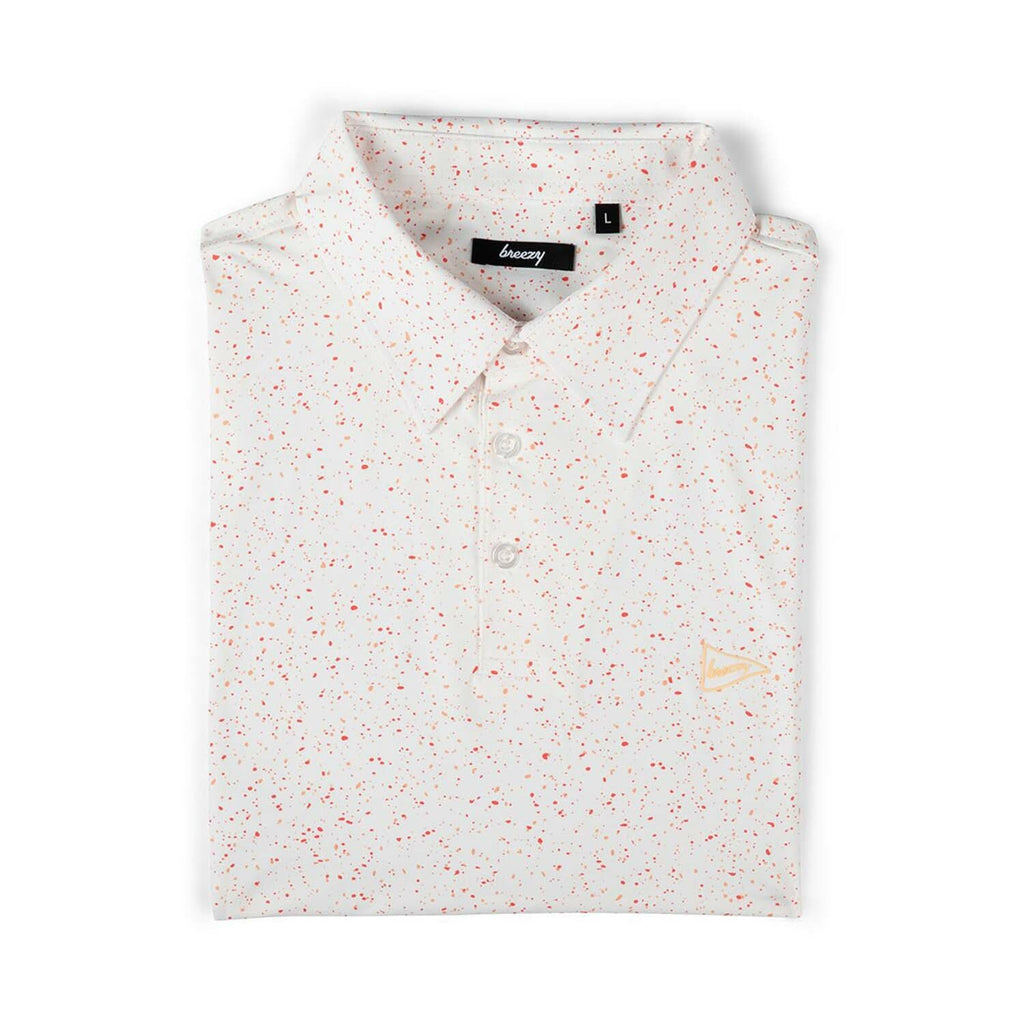 The Heatin Up Splatter Polo // White