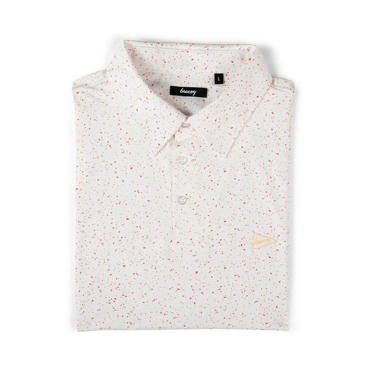 The Heatin Up Splatter Polo // White