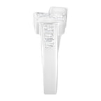14K White Gold Princess and Baguette-cut Diamond Ring (1 1/3 Cttw, G-H Color, SI2-I1 Clarity) - Size 6-3/4