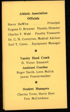1948 William Penn High School Football 2.5x4.25 Pocket Schedule Harrisburg, PA