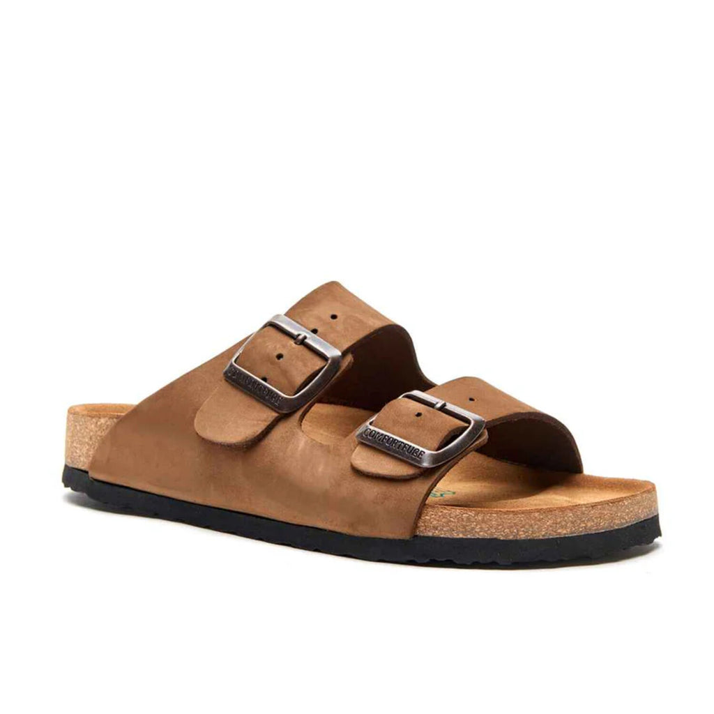 Bali Nubuck Leather Two-Strap Sandal // Sand