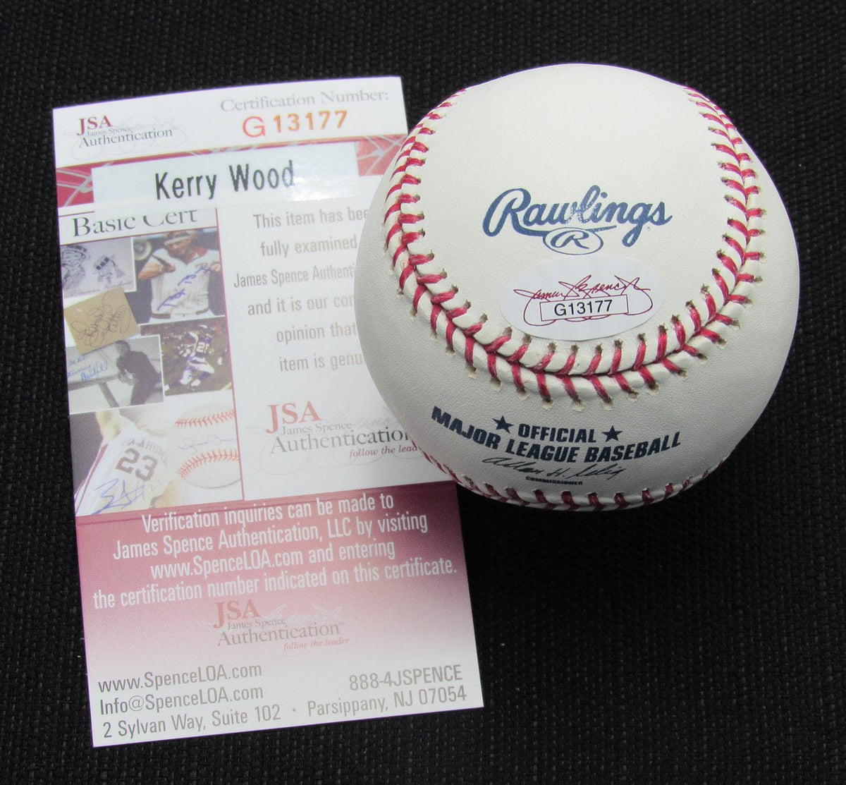 Kerry Wood Signed/Auto Yankees 100th OML Baseball JSA  186925