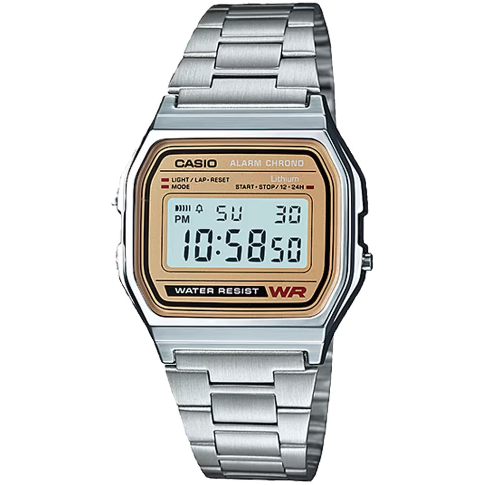 Casio Men's Digital Watch with Gold-Toned Dial - A158WEA-9