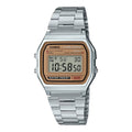 Casio Men’s Vintage Gold Dial Digital Stainless Steel Bracelet Watch - A158WEA-9CF