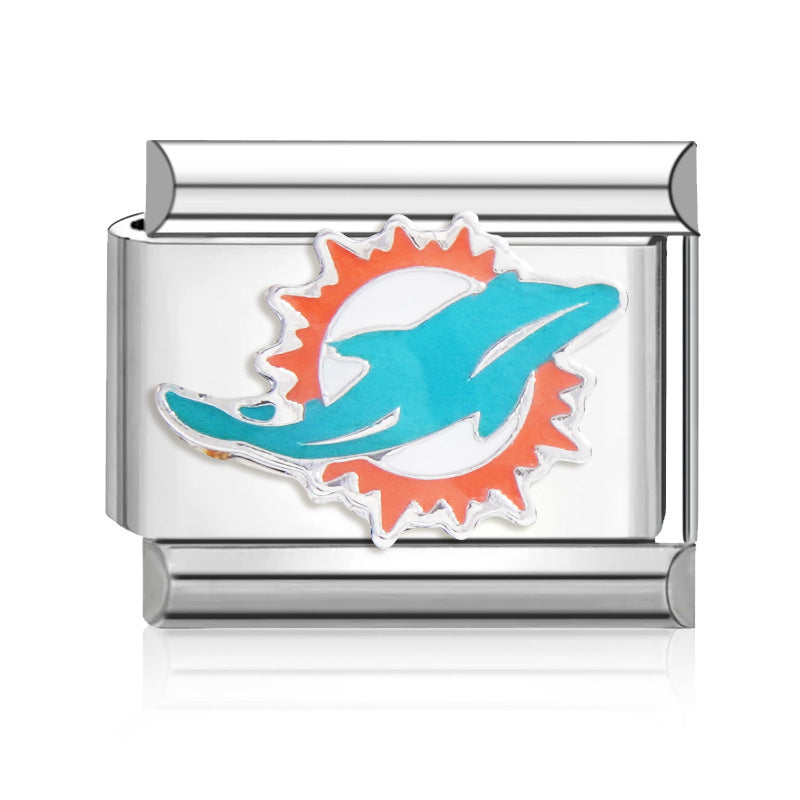 Football Team Logo Italian Charm Bracelet – Custom Gifts for Fans