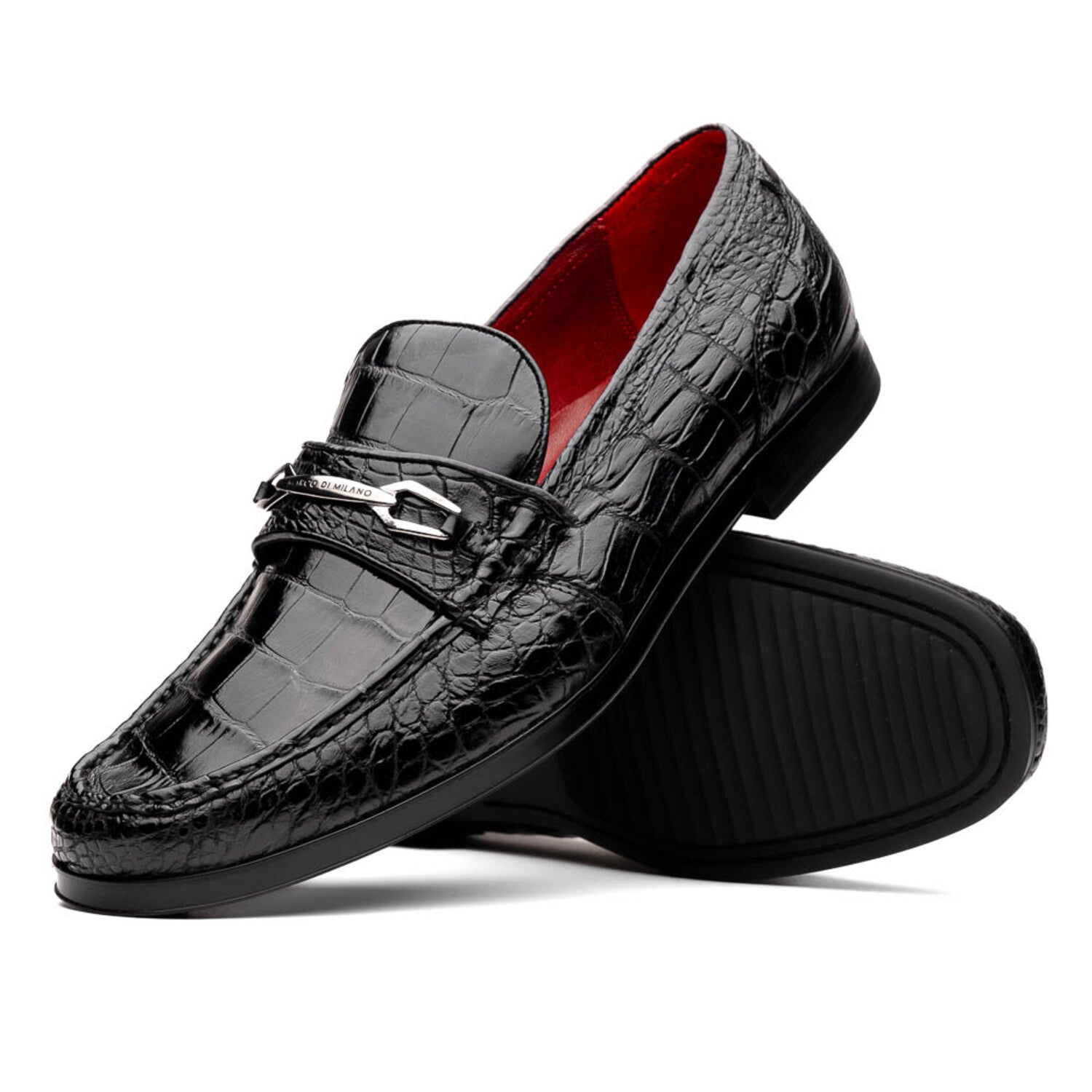 Milan // Alligator Leather Loafers // Black