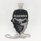 Newest Sports Team Logo Bandit Skull  Pendant Necklace – Iced Out Hip Hop Jewelry for True Fans