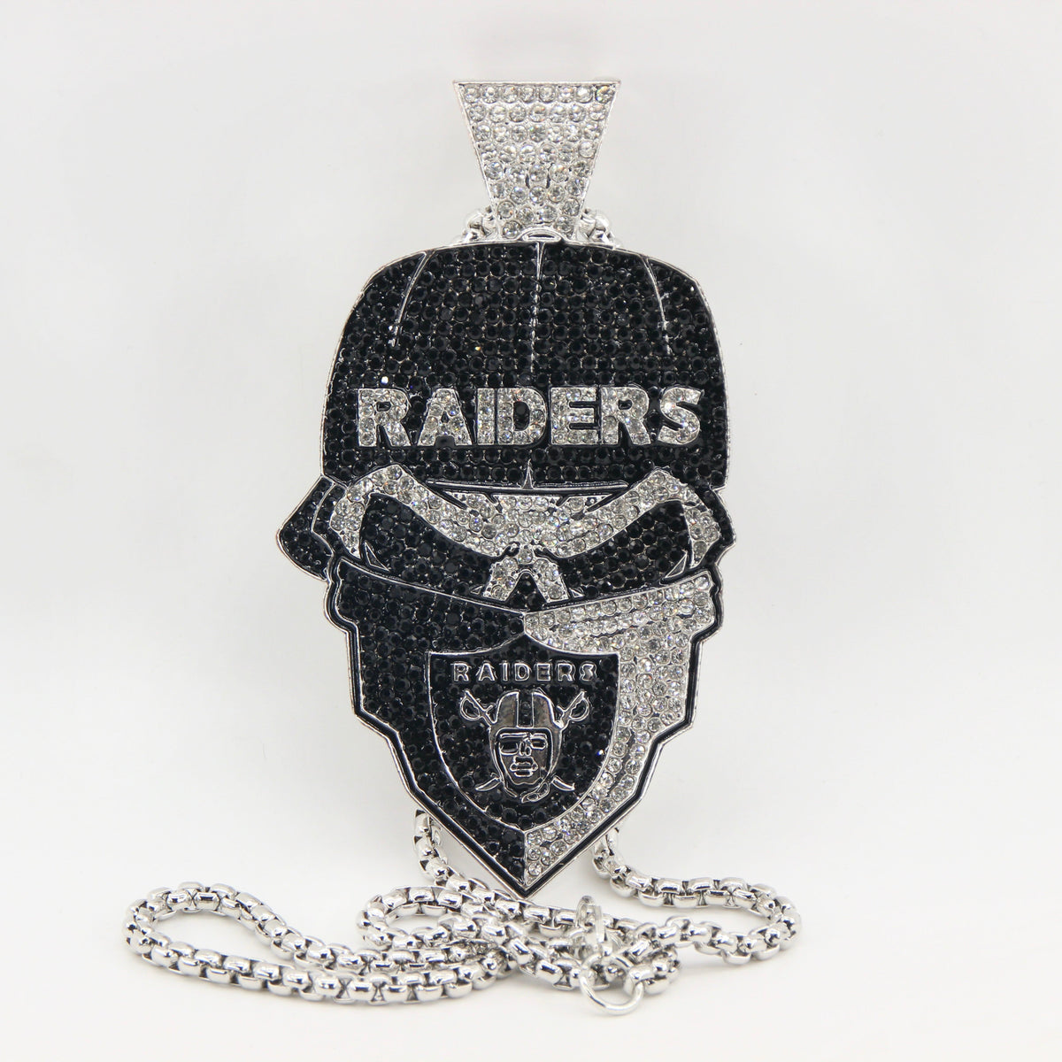 Newest Sports Team Logo Bandit Skull  Pendant Necklace – Iced Out Hip Hop Jewelry for True Fans