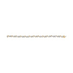 10k Yellow Gold 3.00 Cttw Round-Cut and Baguette-Cut Floral Link 7.25" Bracelet (I-J Color, I1-I2 Clarity)