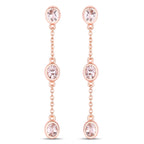 1.62 Carat Genuine Morganite .925 Sterling Silver Earrings