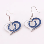 Football Team Logo Heart Earrings –  Game Day Accessories & Gift for Sports Fan