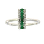 .25ct Emerald Diamond Ring 14KT White Gold