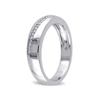 0.1 TGW Diamond Crossover Ring // Sterling Silver