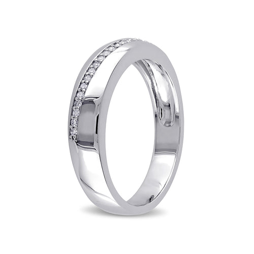 0.1 TGW Diamond Crossover Ring // Sterling Silver