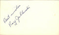 Ray Jablonski St. Louis Cardinals d.1985 Signed/Auto 3x5 Index Card 162549