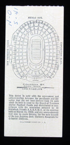 1964 Shrine Game North vs. South Ticket Stub L.A. Memorial Coliseum 7/30/64