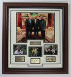 Palmer/Nicklaus/Player "Legends of the Masters" Framed Collage w/Laser Engraved
