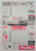 1967 Philadelphia Phillies Scorecard/Program vs. LA Dodgers Unscored 157811
