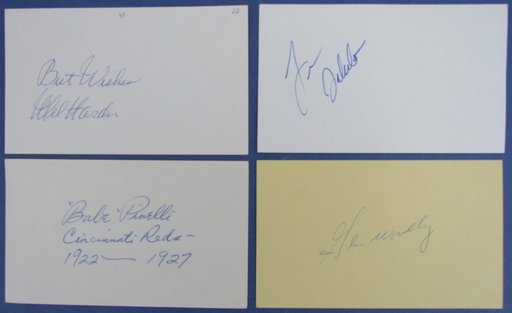 Lot of (8) Signed/Inscribed 3x5 Index Cards Baseball Players 190258