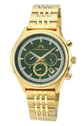 Porsamo Bleu Men's Charlie Multifunction Gold Tone & Green Watch 1261FCHS