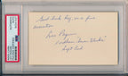 Leo Paquin Fordham 7 Blocks of Granite Signed/Auto 3x5 Index Card PSA/DNA 155381