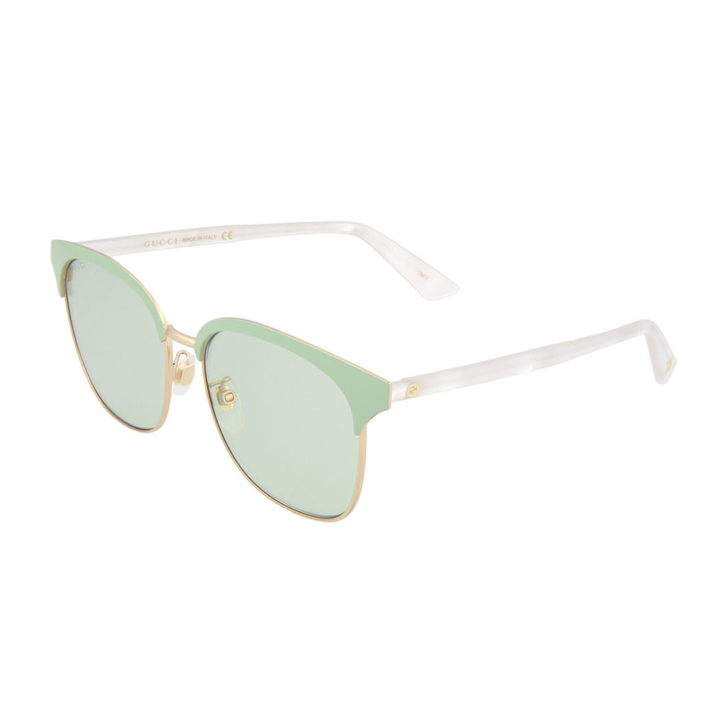 Women's Round Sunglasses // Shiny Endura Gold + Shiny Sage