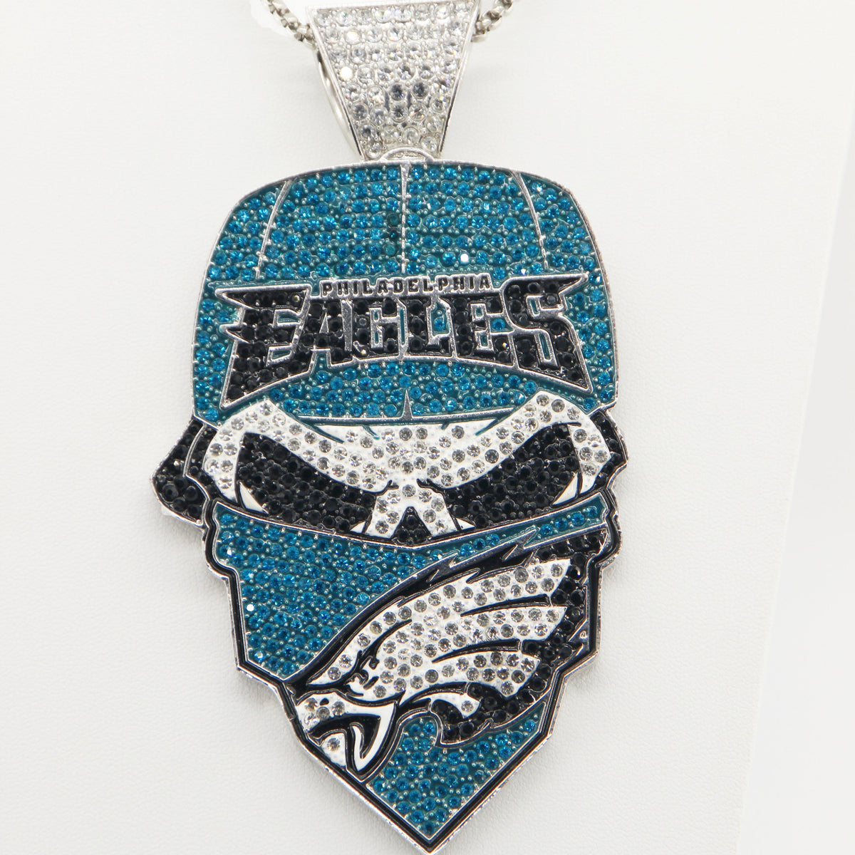 Newest Sports Team Logo Bandit Skull  Pendant Necklace – Iced Out Hip Hop Jewelry for True Fans