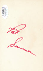 Pat Summerall Sportscaster Signed/Autographed 3x5 Index Card JSA 165593