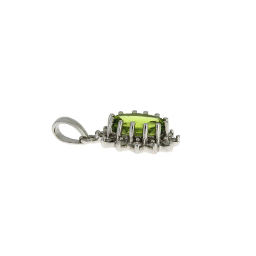 .96ct Peridot Diamond Fashion Pendants 10KT White Gold