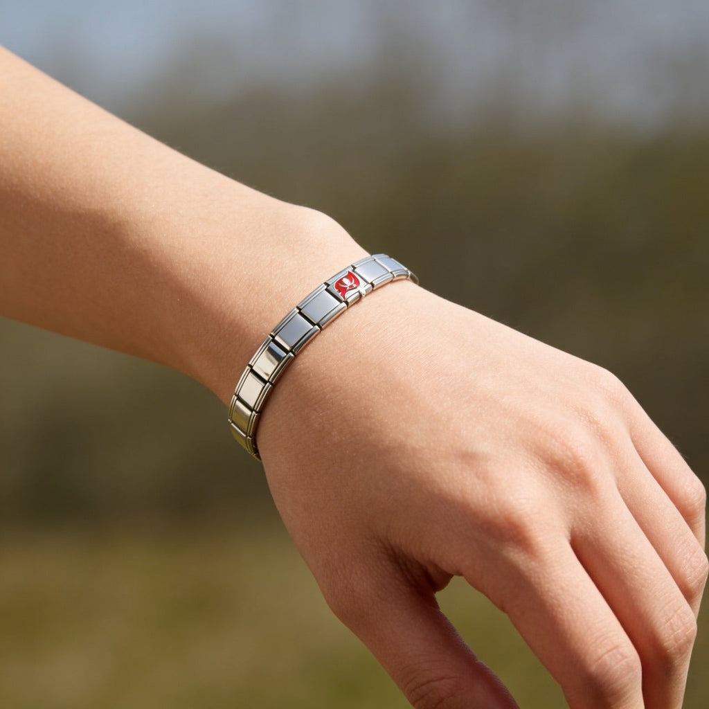 Football Team Logo Italian Charm Bracelet – Custom Gifts for Fans