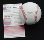 Tom Carroll Signed/Auto Yankees 100th OML Baseball JSA 186714