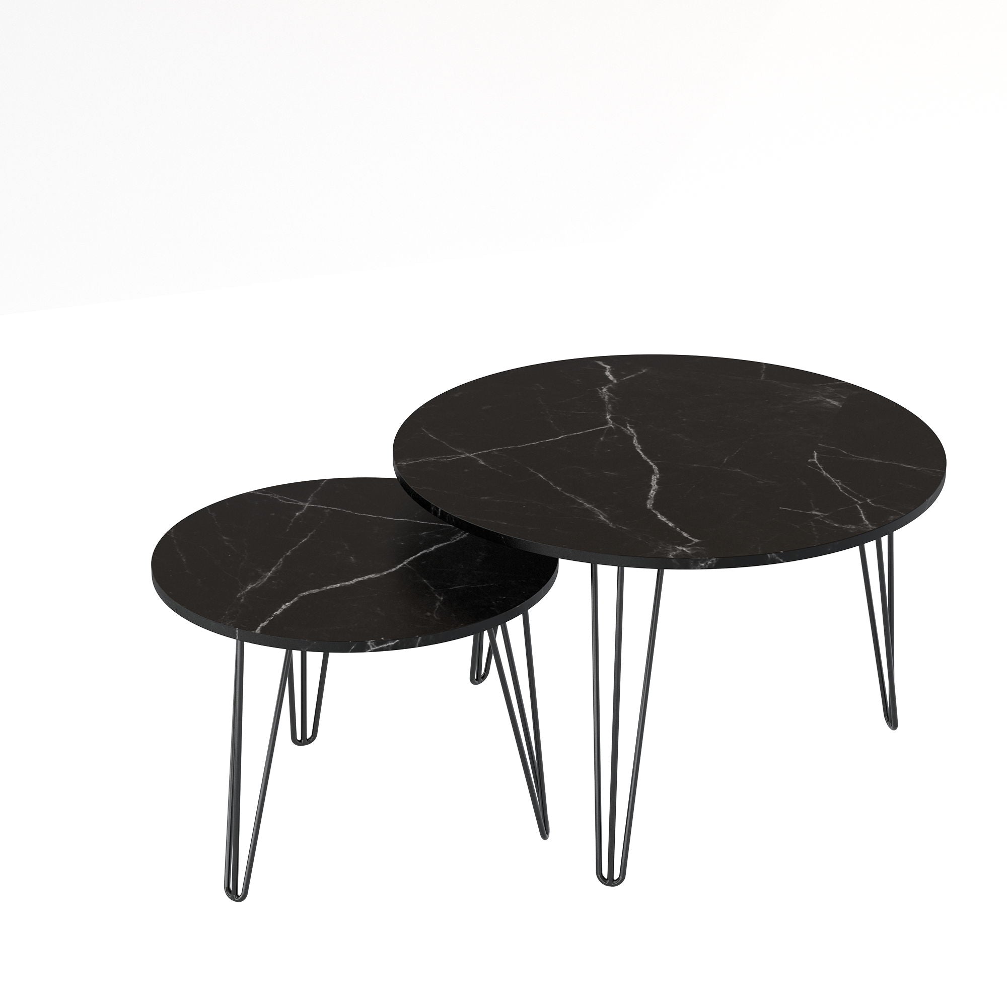 Round Nesting Coffee Table (Set of 2)