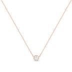 .925 Sterling Silver 1/2 Cttw Diamond Bezel 18" Pendant Necklace (I-J Color, I2-I3 Clarity)